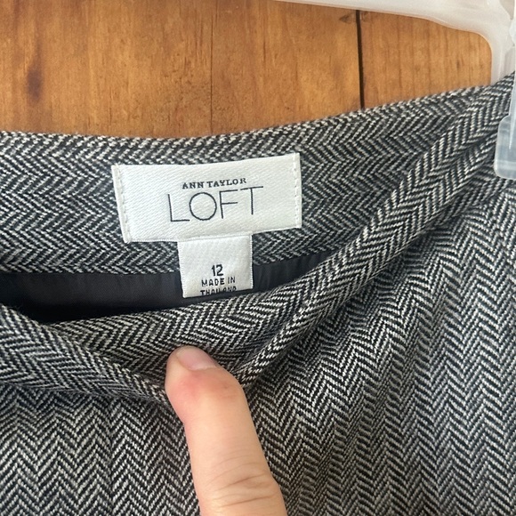 LOFT Charcoal A-Line Skirt - Picture 2 of 5